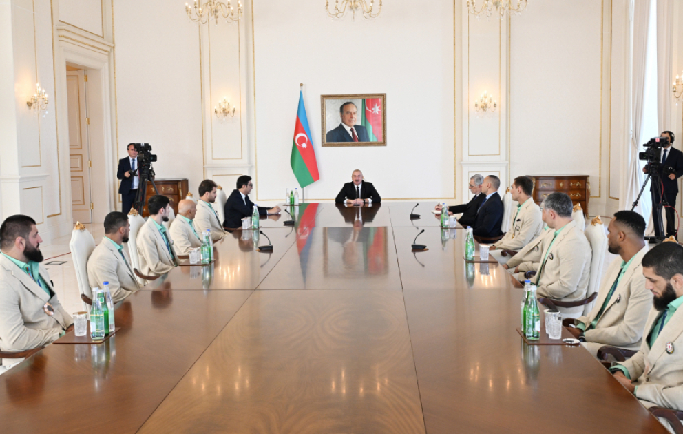 Prezident İlham Əliyev Paris Yay Olimpiya Oyunlarında medal qazanmış Azərbaycan idmançılarını və onların məşqçilərini qəbul edib