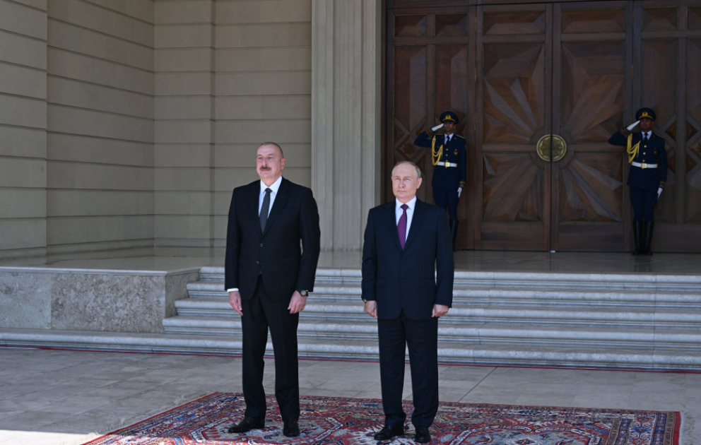 Rusiya Prezidenti Vladimir Putinin rəsmi qarşılanma mərasimi olub