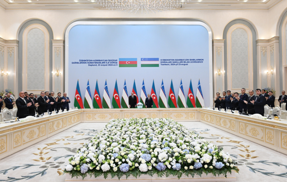 Presidents of Azerbaijan and Uzbekistan held meeting in Tashkent with representatives from business communities