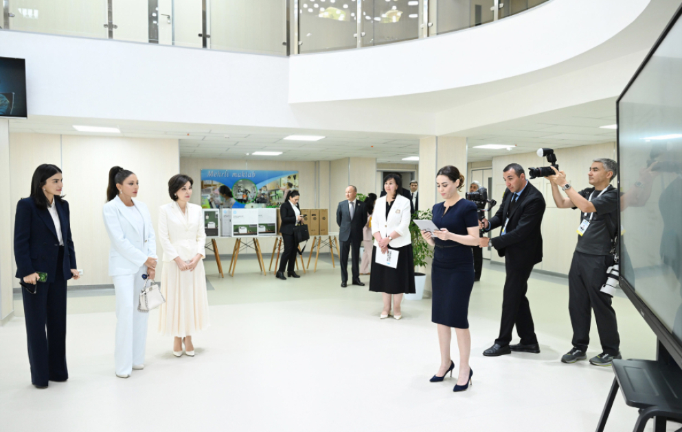 First ladies of Azerbaijan and Uzbekistan visited “Mekhrli” school in Tashkent