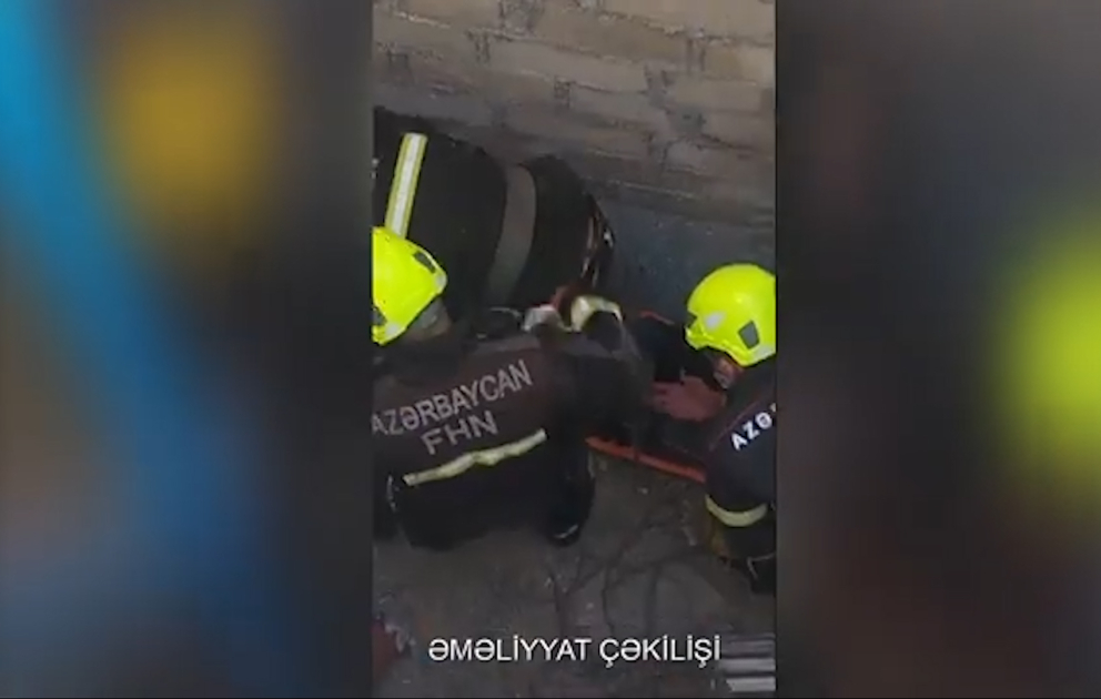 Şəkidə quyuya yıxılaraq köməksiz vəziyyətdə qalan şəxs xilas edilib