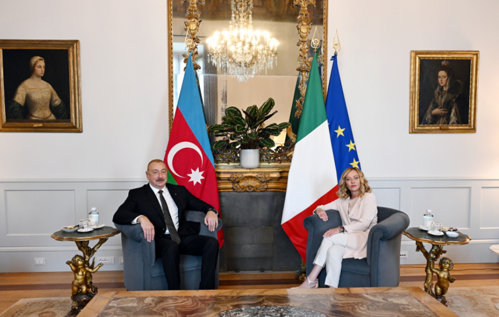 Romada Azərbaycan Prezidenti İlham Əliyevin İtaliya Nazirlər Şurasının sədri Ciorcia Meloni ilə görüşü keçirilib