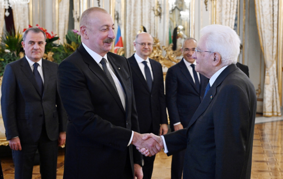 President Ilham Aliyev had working lunch with President of Italy in Rome