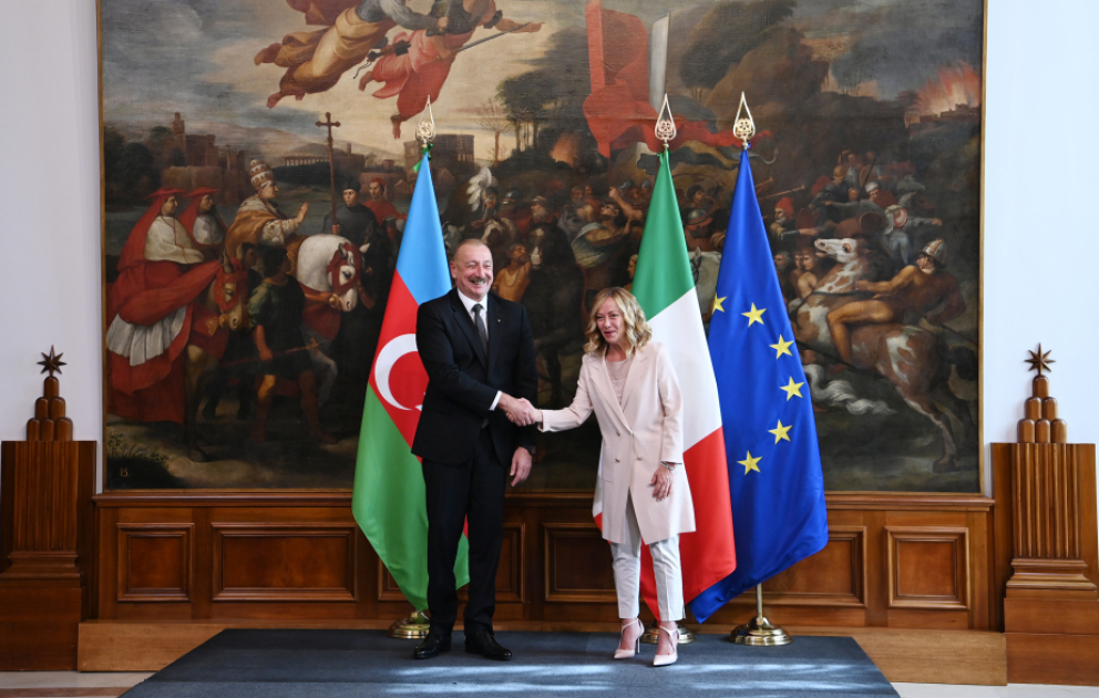 Rom: Zeremonie zum Austausch unterzeichneter Dokumente zwischen Aserbaidschan und Italien