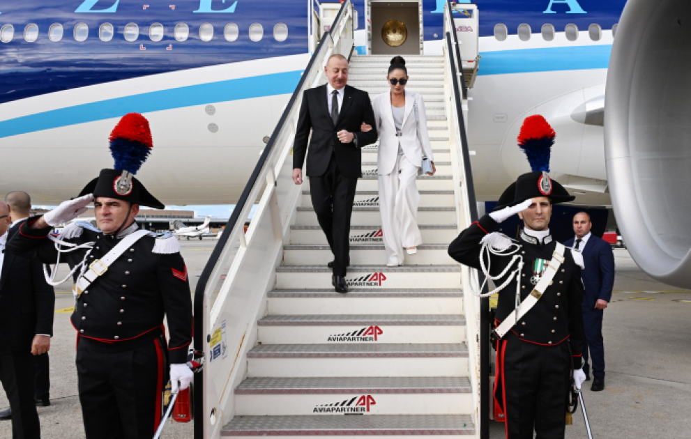 Prezident İlham Əliyev Milan şəhərinə gəlib