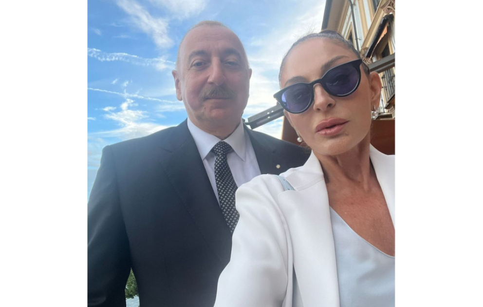 Erste Vizepräsidentin Mehriban Aliyeva teilt einen Instagram-Beitrag aus dem Comer See