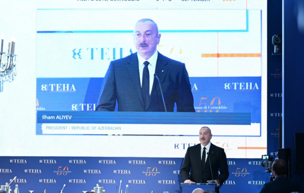Azərbaycan Prezidenti: Cənub Qaz Dəhlizi bu gün 10 ölkənin enerji təhlükəsizliyini təmin edir