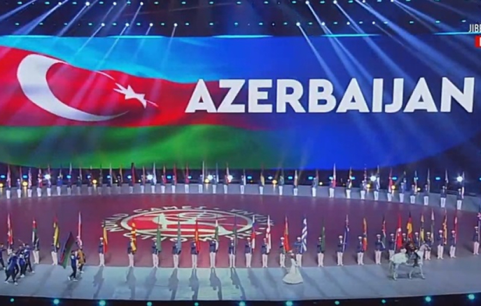 Azərbaycan idmançıları V Dünya Köçəri Oyunlarının açılışında iştirak ediblər