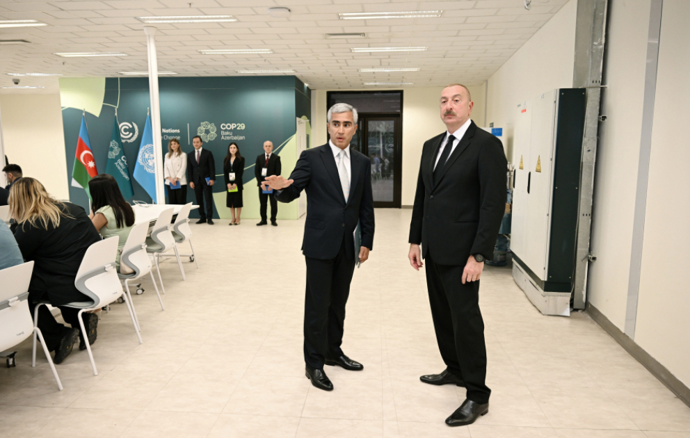 President Ilham Aliyev reviews COP29 venue preparations at Baku Olympic Stadium