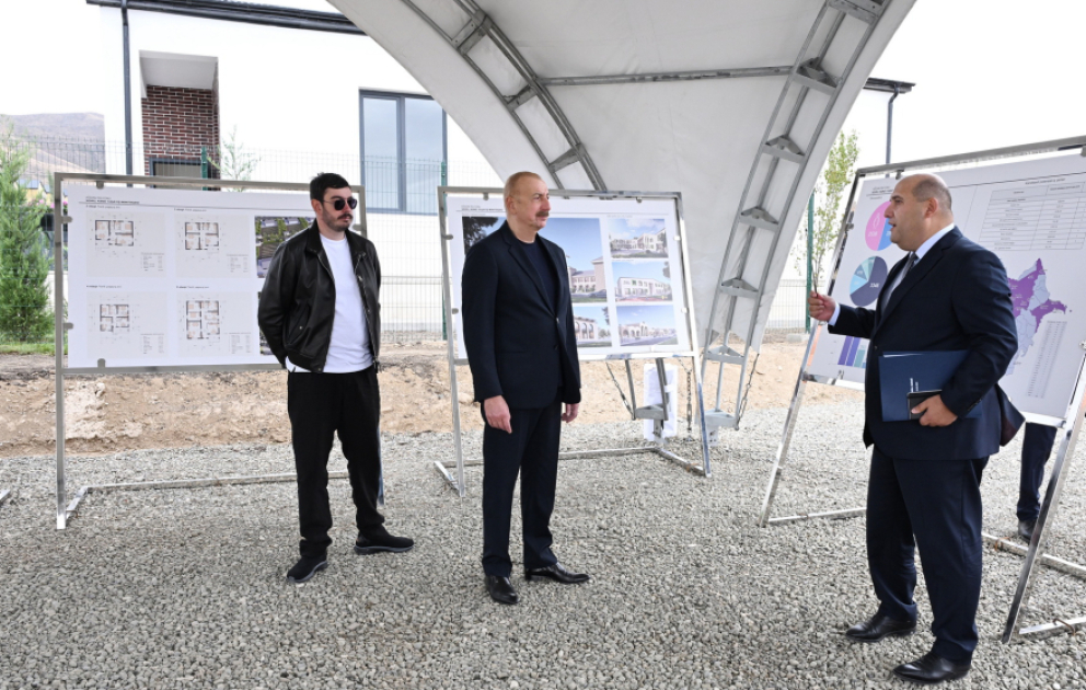 President Ilham Aliyev reviewed restoration work in Khydyrli Village, Aghdam