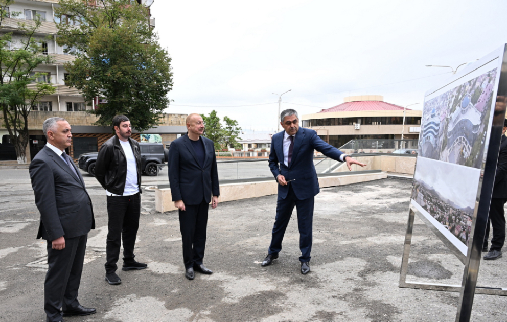 President Ilham Aliyev reviewed renovation work at Bulud Hotel in Khankendi