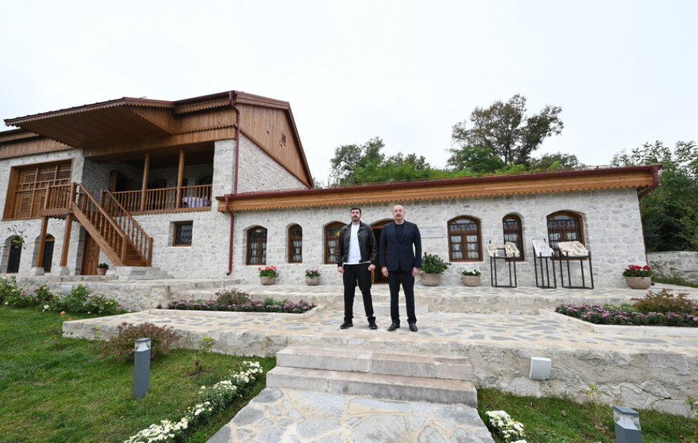 President Ilham Aliyev attended opening of Uzeyir Hajibeyli's restored house-museum in Shusha