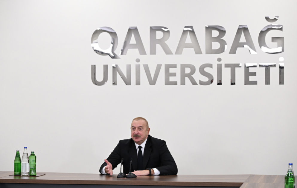 President Ilham Aliyev attended inauguration of renovated Garabagh University in Khankendi city