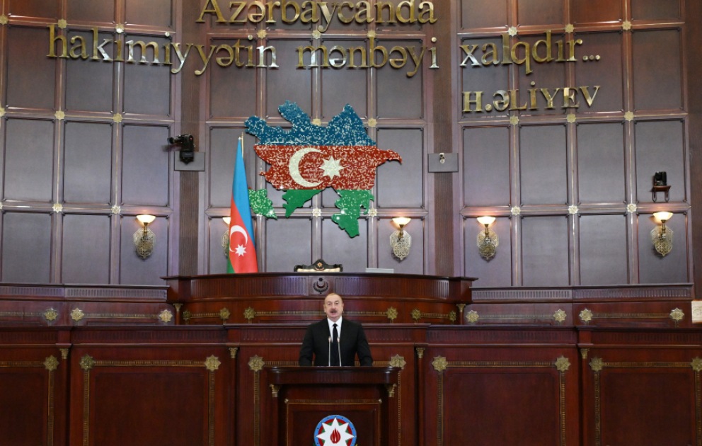 First session of the seventh convocation of Milli Majlis of the Republic of Azerbaijan was held 
President Ilham Aliyev attended and addressed the session