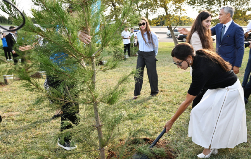 Tree-planting campaign held in “Ganjlik” park in Baku