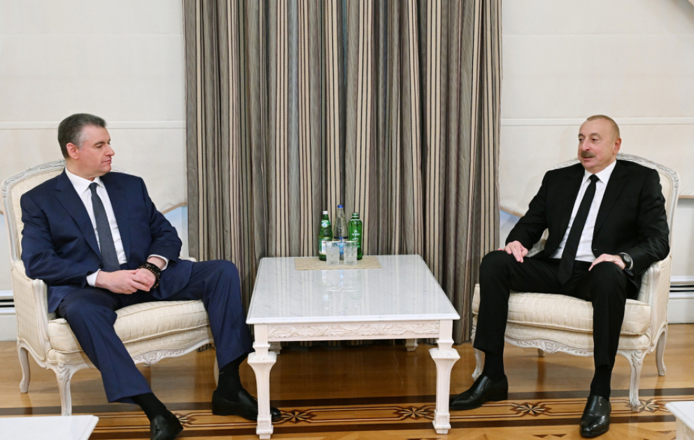 Prezident İlham Əliyev Rusiya Dövlət Dumasında Rusiya Liberal Demokrat Partiyası fraksiyasının rəhbərini qəbul edib