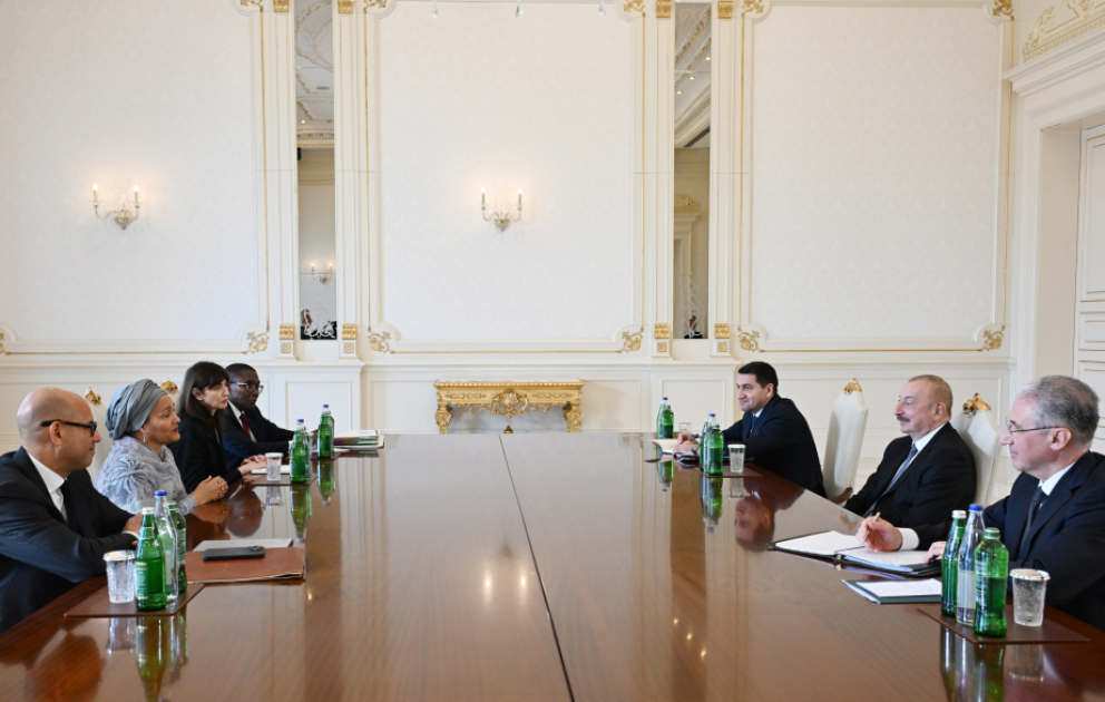 Le président Ilham Aliyev reçoit la secrétaire générale adjointe de l’ONU Amina Mohammed
