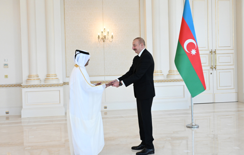 Le président Ilham Aliyev reçoit les lettres de créance du nouvel ambassadeur du Qatar en Azerbaïdjan