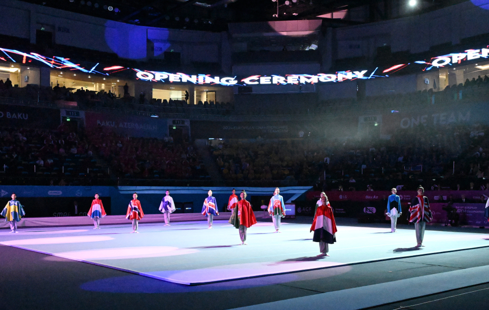 Bakıda gimnastikanın “TeamGym” növü üzrə Avropa çempionatının açılış mərasimi olub