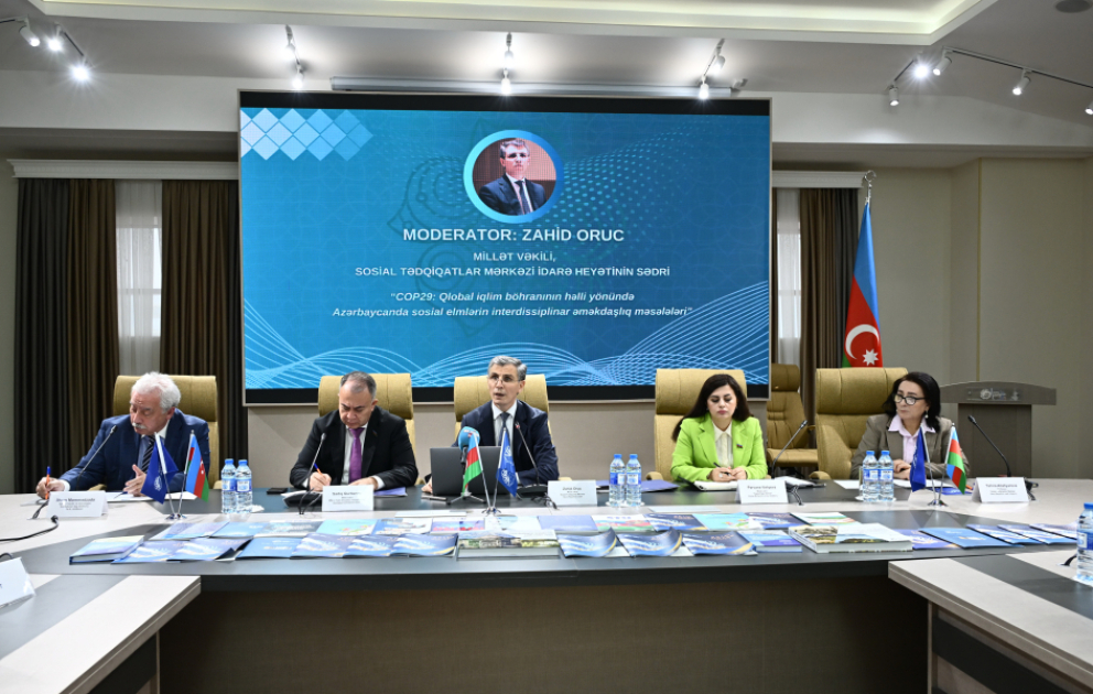 Dəyirmi masa: “COP29-Yaşıl strategiya, iqlim dəyişikliyi və sosial elmlər: çağırışlar, vəzifələr”