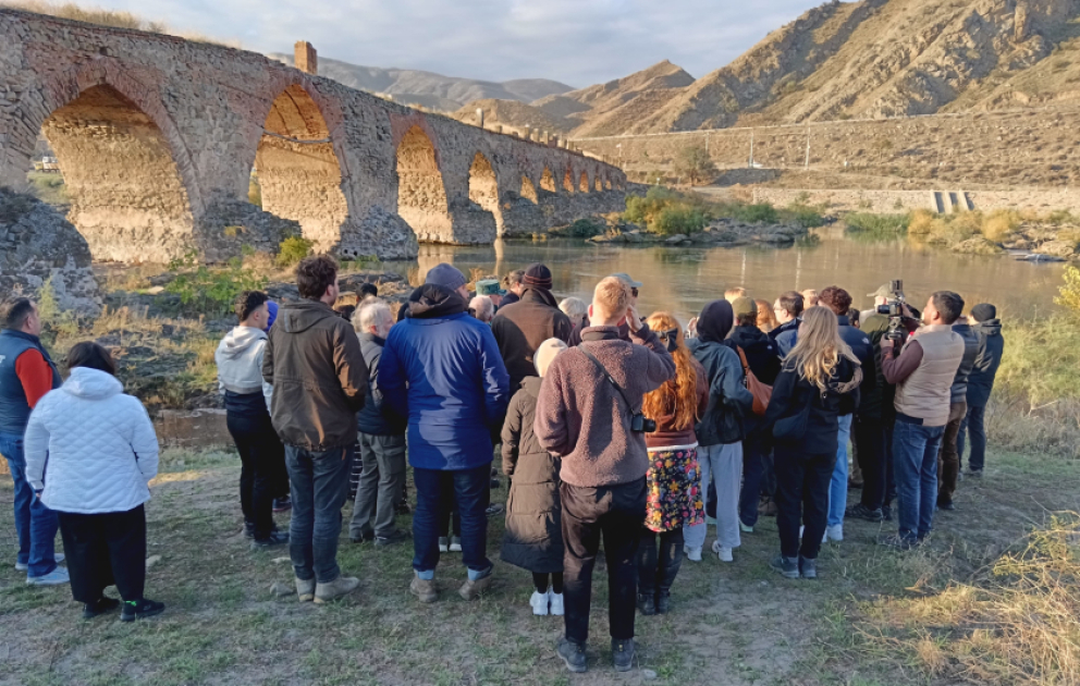 Delegation of international travelers visits Khudafarin Bridge in Jabrayil