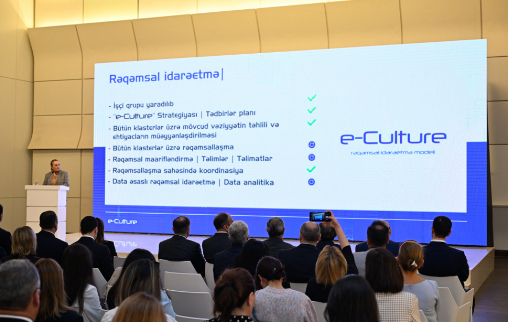 “e-Culture” rəqəmsal idarəetmə modeli çərçivəsində görülmüş işlərə dair təqdimat keçirilib