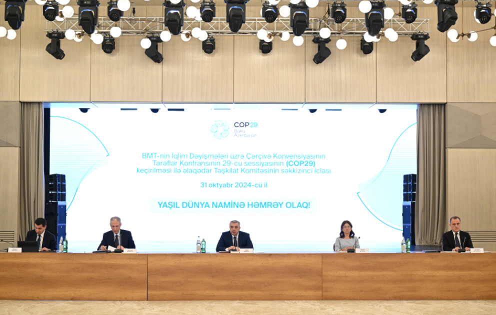 COP29 ilə əlaqədar Təşkilat Komitəsinin səkkizinci iclası keçirilib