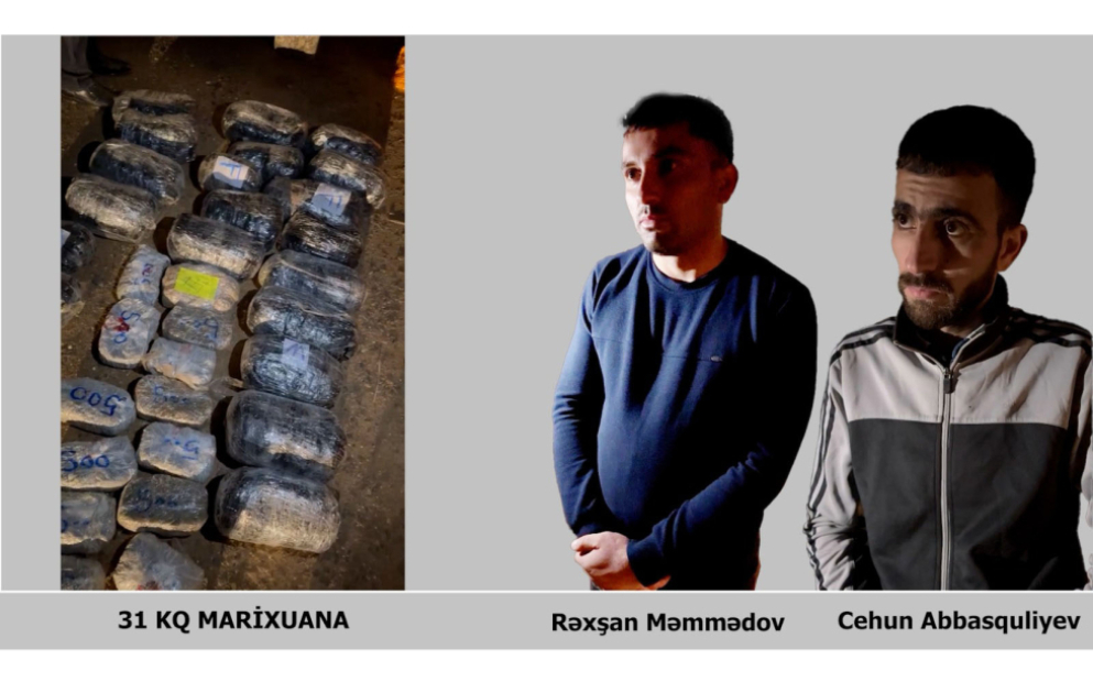 Polis 31 kiloqram narkotik vasitə aşkar edib