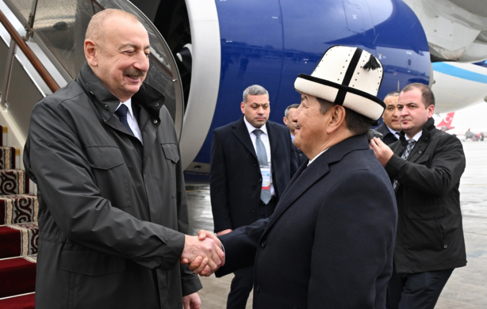 President of Azerbaijan Ilham Aliyev arrived in Kyrgyzstan