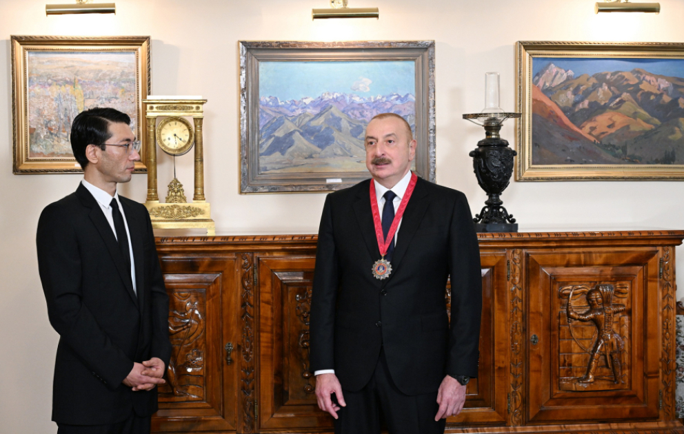 “Chinghiz Aitmatov” Order bestowed upon President Ilham Aliyev in Bishkek