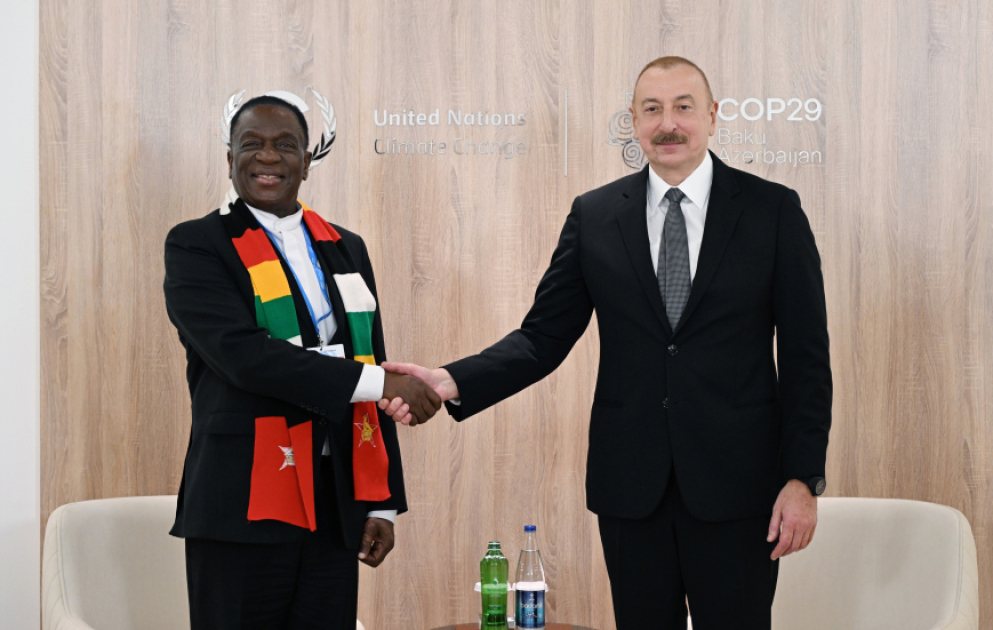 President Ilham Aliyev met with President of Zimbabwe