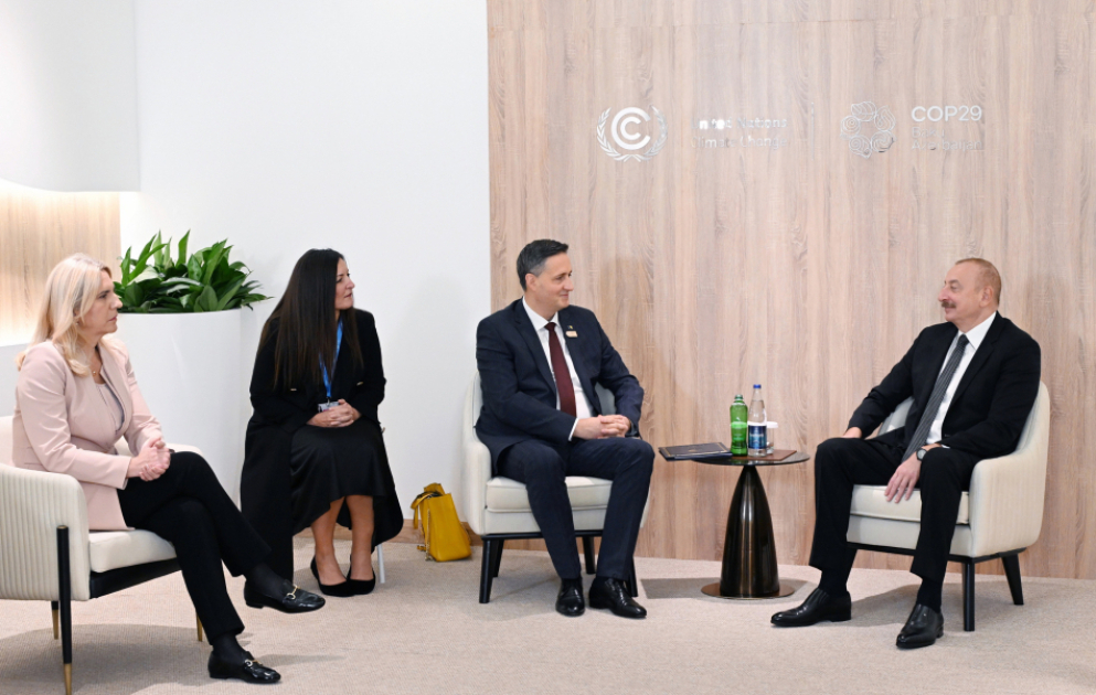 Entretien du président Ilham Aliyev avec le président et un membre de la Présidence collégiale de Bosnie-Herzégovine