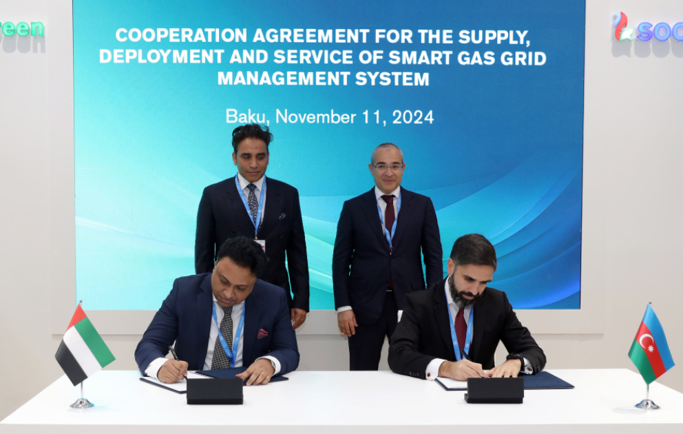 COP29 çərçivəsində SOCAR ilə “IntelliGrid” arasında Saziş imzalanıb