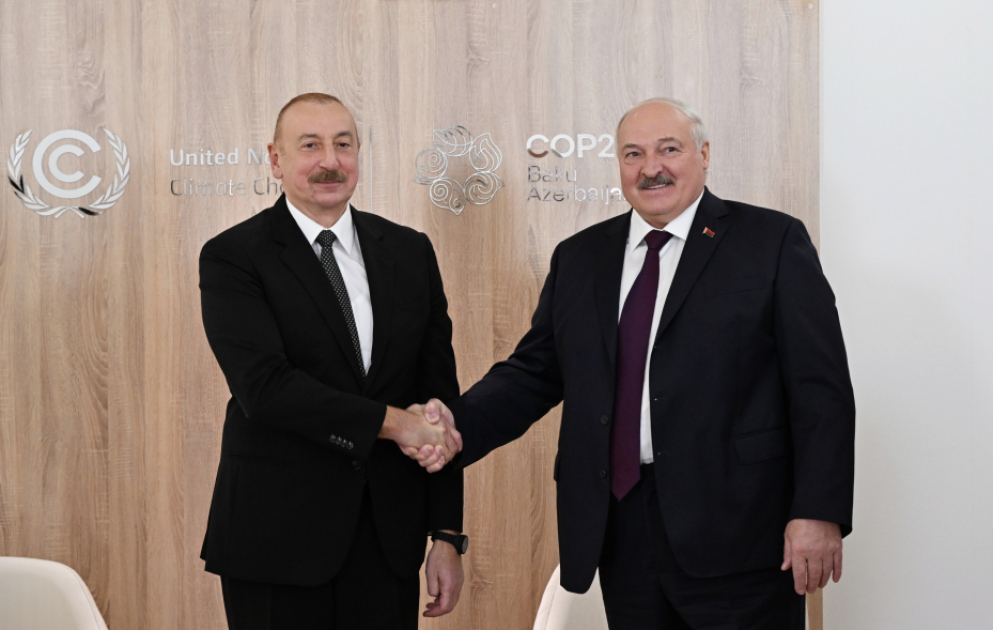 Präsident Ilham Aliyev trifft sich mit seinem belarussischen Amtskollegen