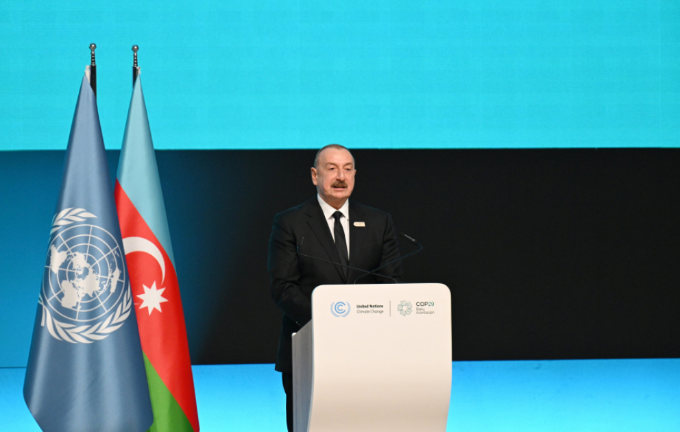 Prezident İlham Əliyev COP29-un açılış mərasimində çıxışı zamanı Azərbaycana qarşı ittihamlardan danışıb