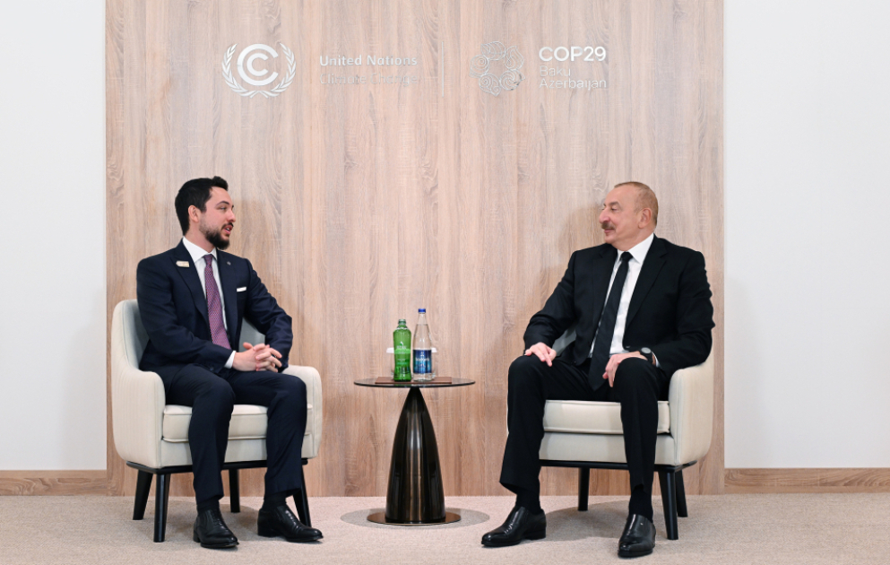 Prezident İlham Əliyev İordaniya Haşimilər Krallığının Vəliəhdi ilə görüşüb