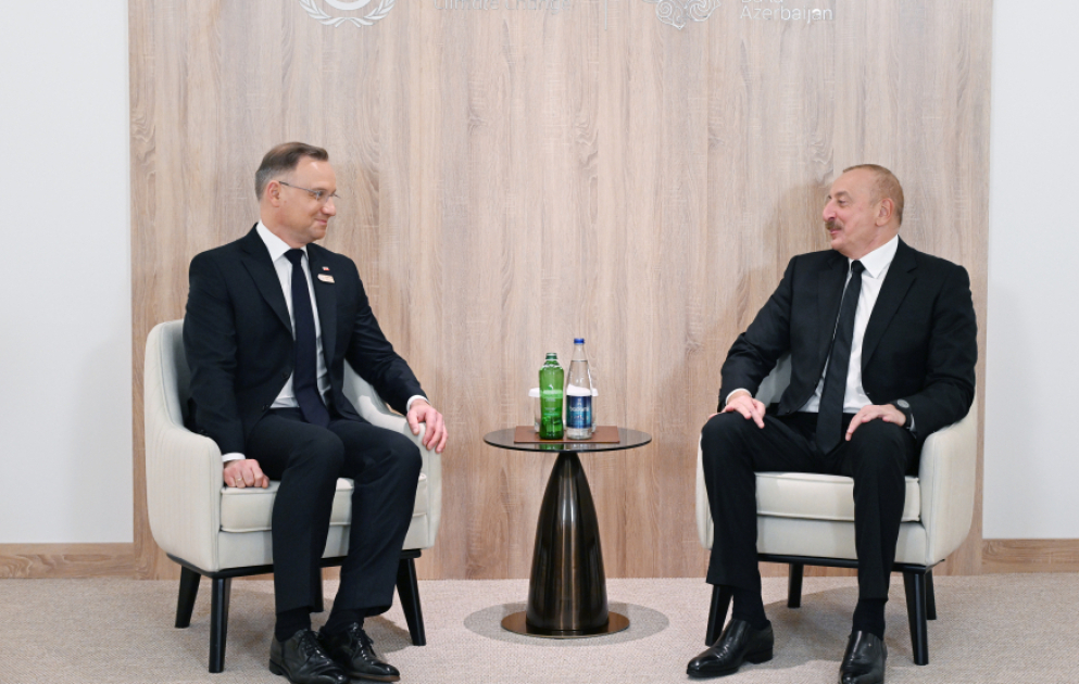 President Ilham Aliyev met with President of Poland
