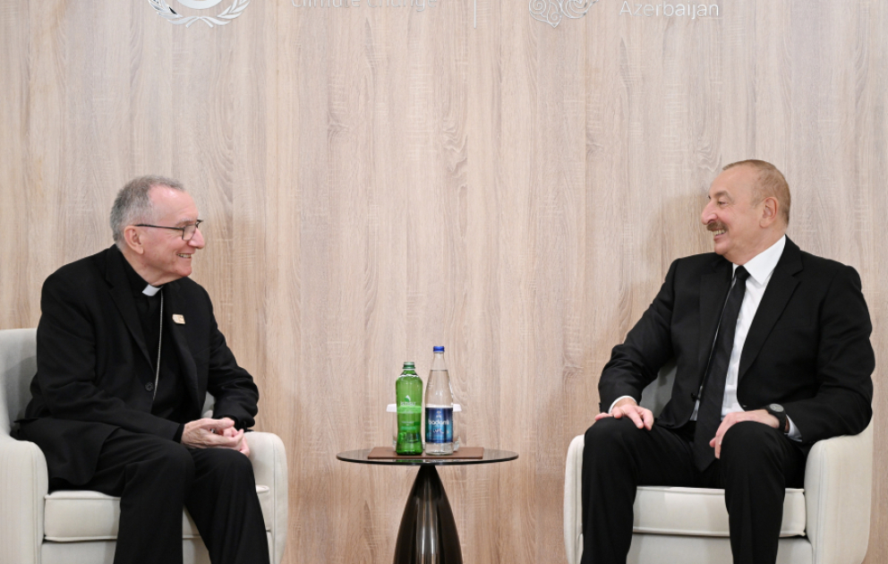 Präsident Ilham Aliyev trifft mit dem Staatssekretär des Heiligen Stuhls