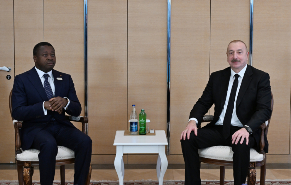 Azərbaycan Prezidenti İlham Əliyev Toqo Prezidenti ilə görüşüb