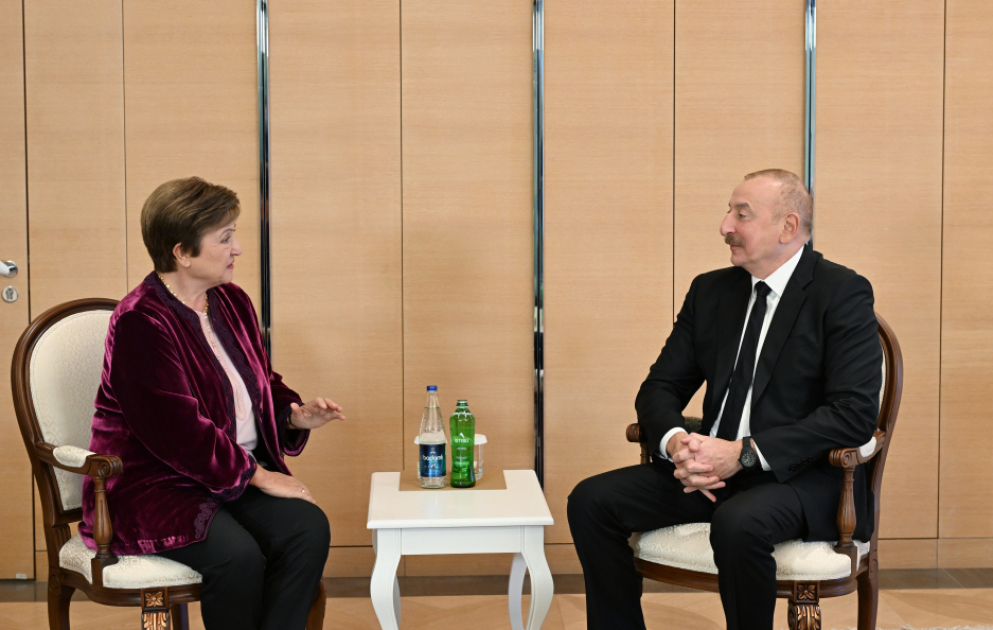Entretien du président azerbaïdjanais avec la directrice générale du Fonds monétaire international