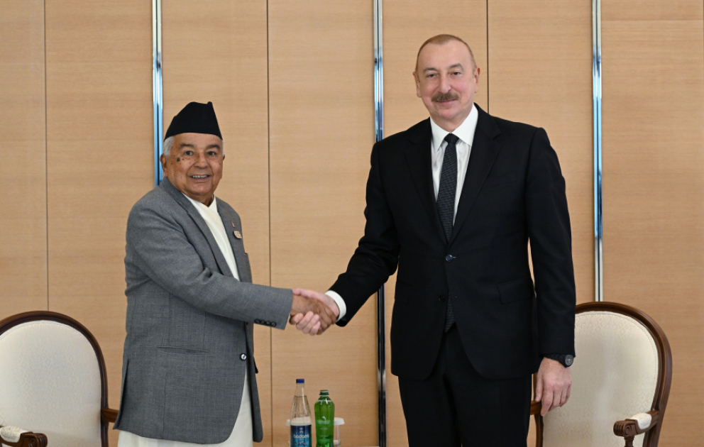 President of Azerbaijan Ilham Aliyev met with President of Nepal