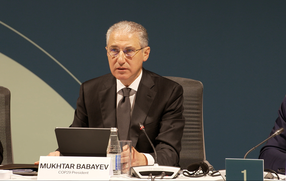 COP29 Prezidenti: Bu gün Qlobal İqlim Şəffaflığı üzrə Bakı Bəyannaməsi təqdim olunacaq