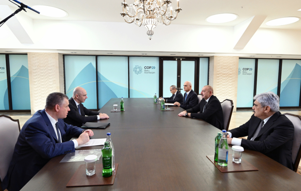 President Ilham Aliyev met with Russian Finance Minister and Faction Leader in State Duma