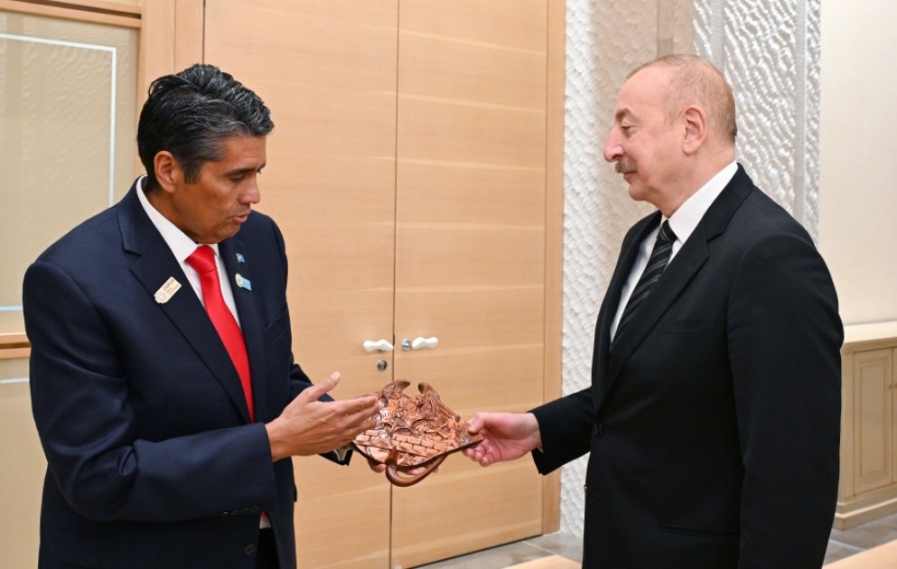 Prezident İlham Əliyev Palau Prezidenti ilə görüşüb