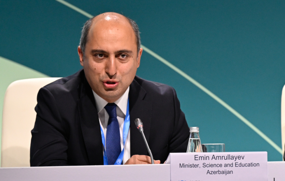 Nazir: Azərbaycan iqlim dəyişmələrinin kurikulumun bir hissəsi olması istiqamətində səylərini davam etdirir