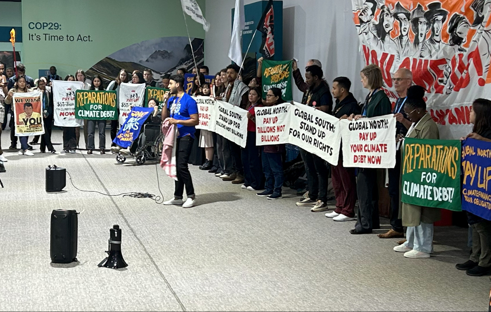 COP29-da aksiya: “Qlobal Şimal, iqlim maliyyəsi sənin öhdəliyindir!”