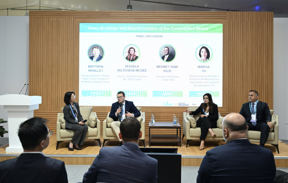 COP29-da "Yaşıl binalar və tikinti sektorunun dekarbonizasiyası" mövzusunda panel keçirilib