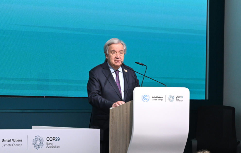 BMT-nin Baş katibi: G20 ölkələri liderlərinin sammitində COP29 gündəm mövzusu idi