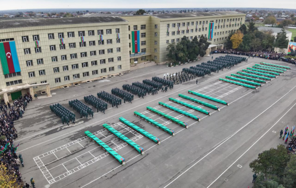 Gənc əsgərlərin andiçmə mərasimi keçirilib