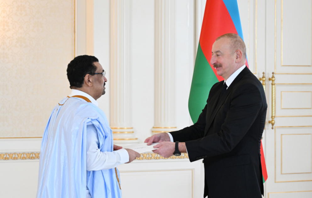 President Ilham Aliyev received credentials of incoming ambassador of Mauritania